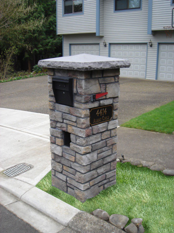 We offer stone mailbox pillars